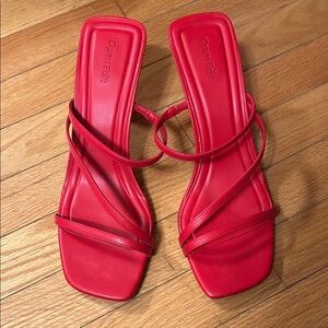 Nordstrom Open Edit Red Heel Sandal